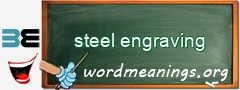 WordMeaning blackboard for steel engraving